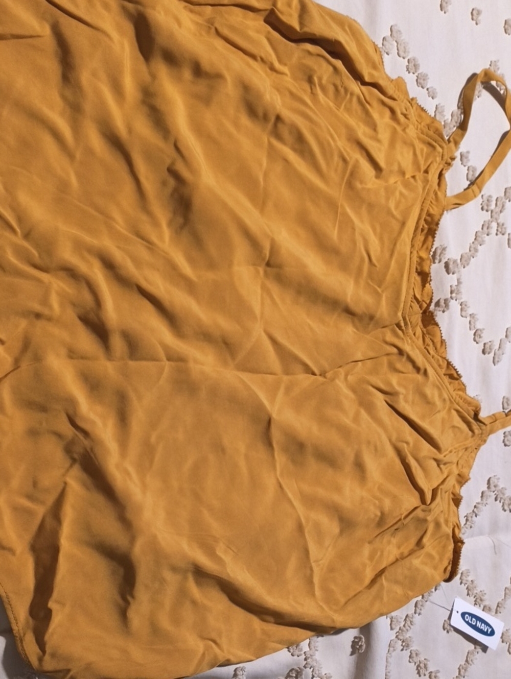 Old Navy Mustard Camisole Tank Top with Adjustable Straps